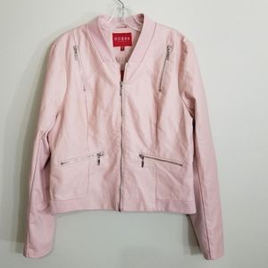 Guess Women's Blush Pink Bomber Jacket NWT